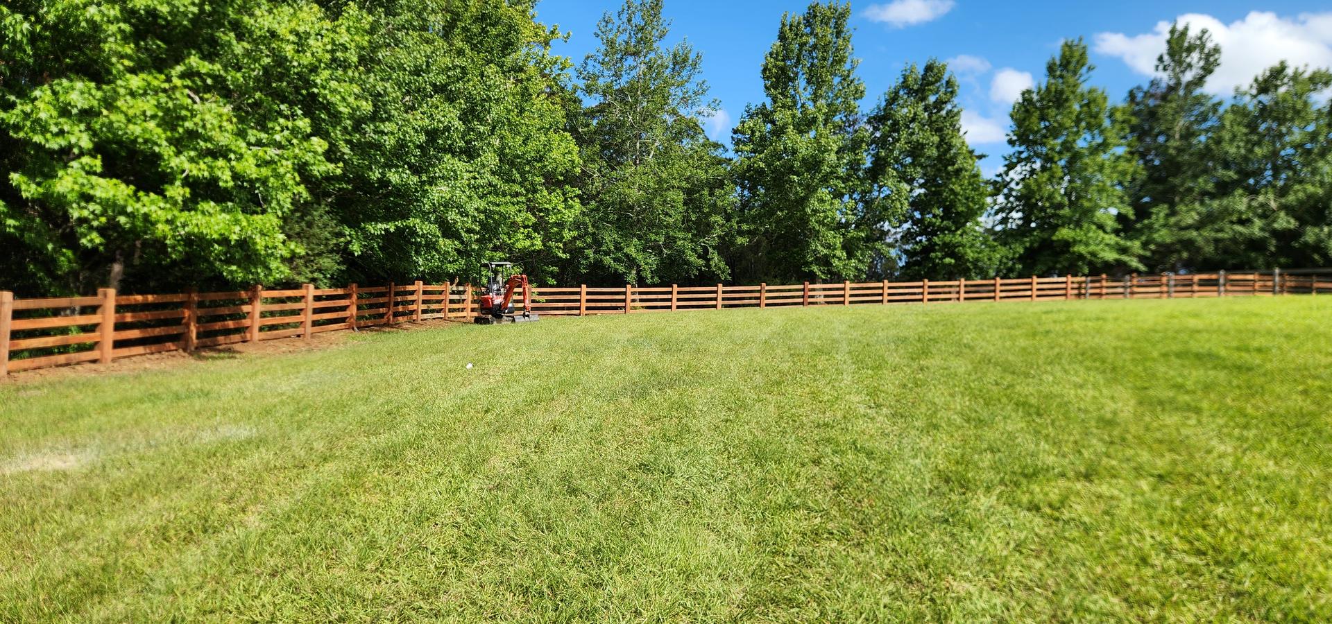 Completed post and rail project